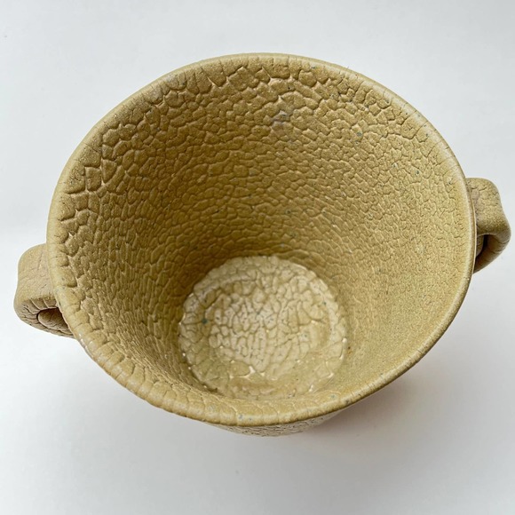 Succulent or Cactus Planter in Olive Green with a Distressed Crackle Finish - Picture 9 of 11